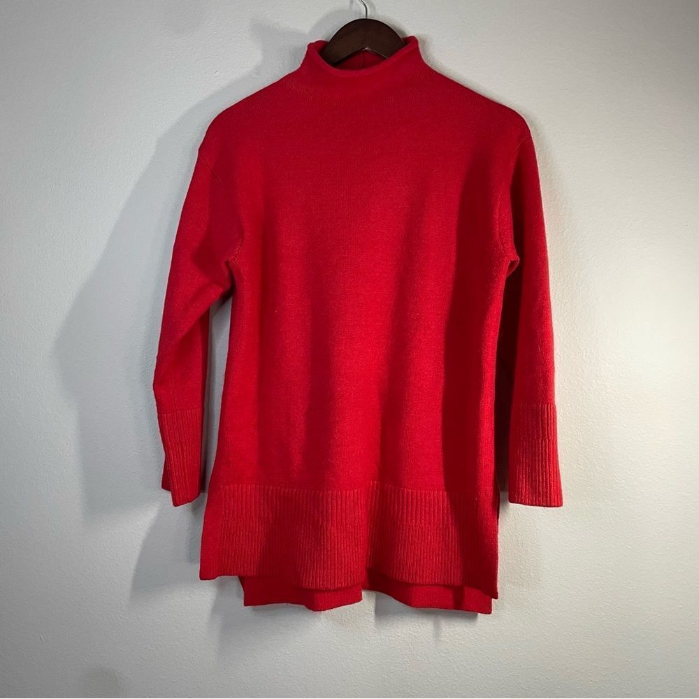 Anthropologie Mock Women’s Red neck tunic sweater size XS